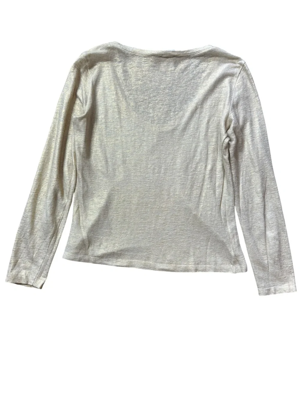 Gran Sasso Gold Linen Long Sleep Top size IT 44
